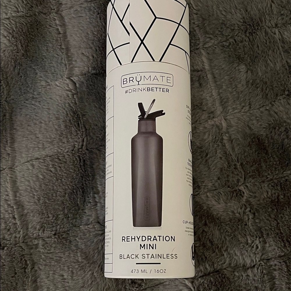 BrüMate Black Stainless Rehydration Mini